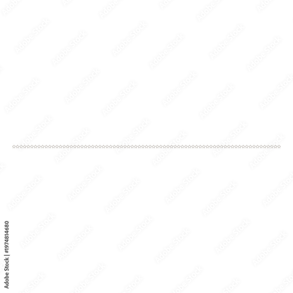 Fototapeta premium Repeated linear stars divider