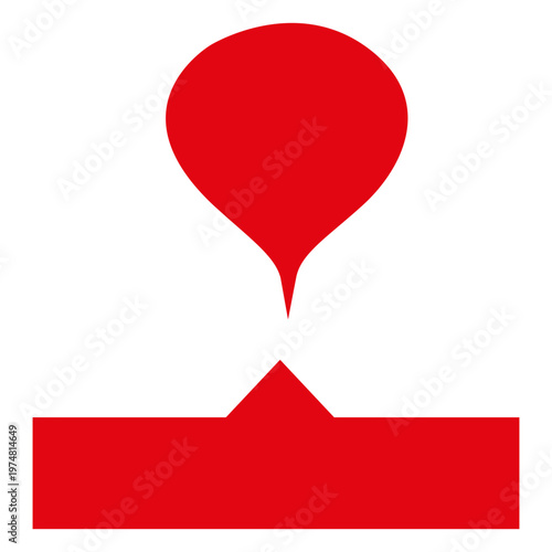 Red round marker bar infographic