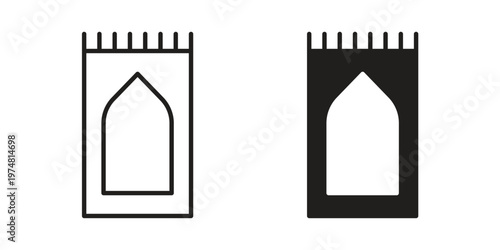 Prayer mat icon for graphic and web design. EPS10