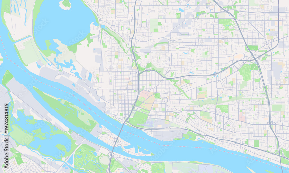 Naklejka premium Vancouver Washington map
