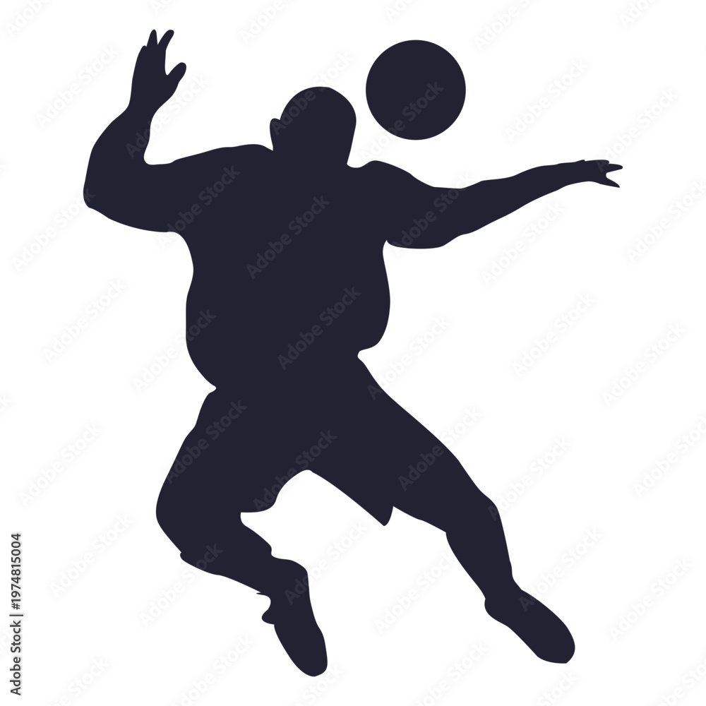 Obraz premium Silhouette soccer player