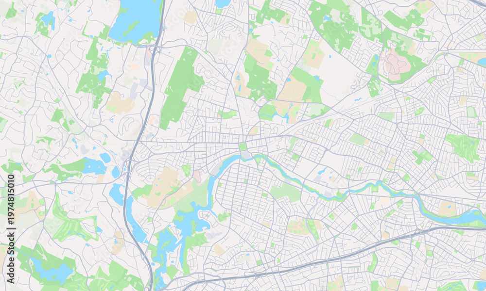 Fototapeta premium Waltham Massachusetts map