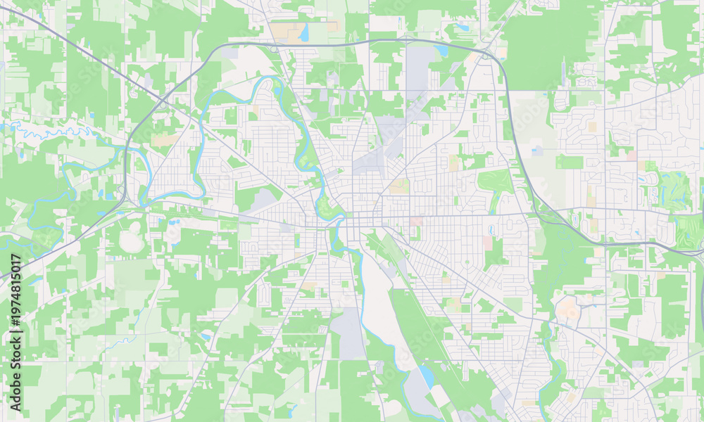 Fototapeta premium Warren Ohio map