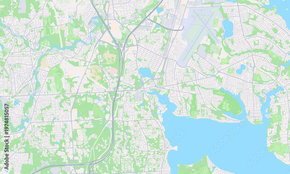 Naklejka premium Warwick Rhode Island map