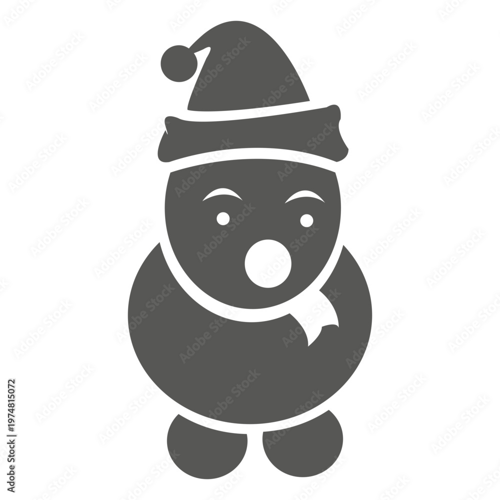Naklejka premium Snowman cartoon icon