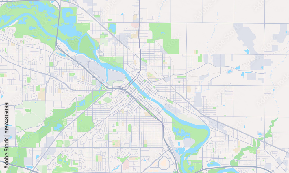 Fototapeta premium Waterloo Iowa map