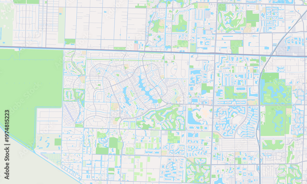 Fototapeta premium Wellington Florida map