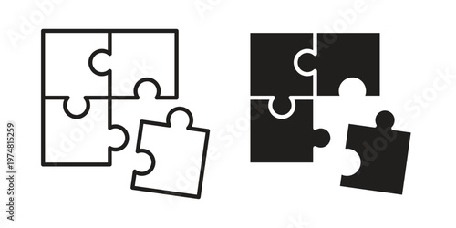 Puzzle icon for graphic and web design. EPS10