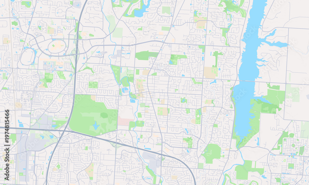 Fototapeta premium Westerville Ohio map