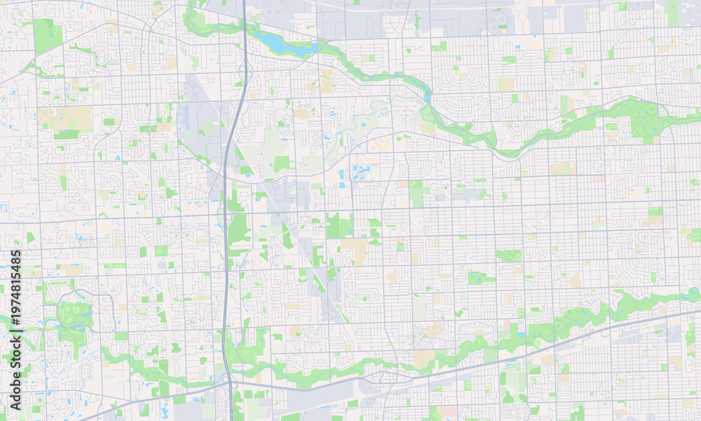 Fototapeta premium Westland Michigan map