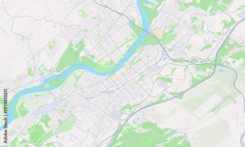 Naklejka premium Wilkes-Barre Pennsylvania map