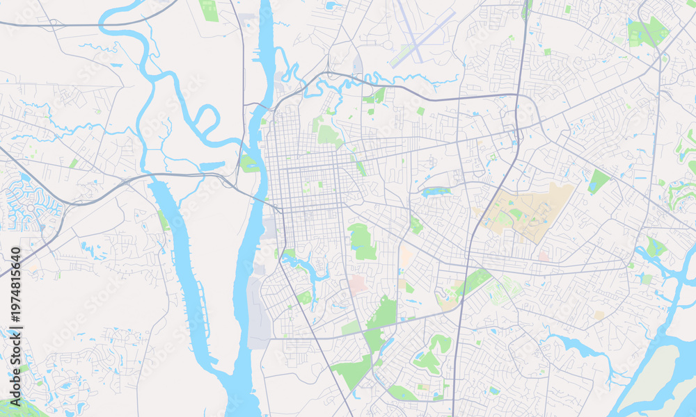 Fototapeta premium Wilmington North Carolina map