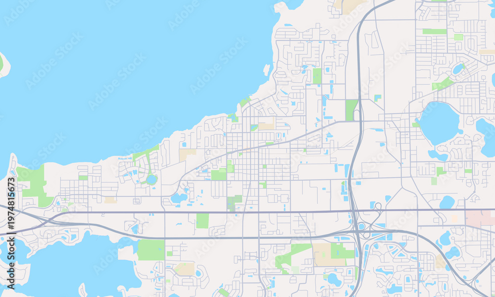 Obraz premium Winter Garden Florida map