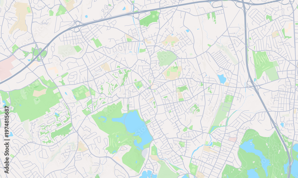 Fototapeta premium Woburn Massachusetts map