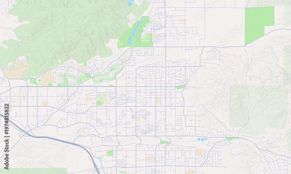 Fototapeta premium Yucaipa California map