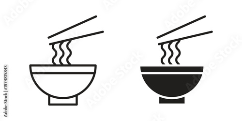 Ramen icon for graphic and web design. EPS10
