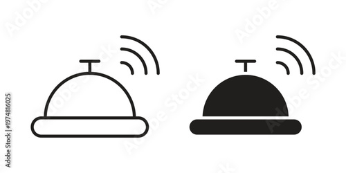Reception bell icon for graphic and web design. EPS10