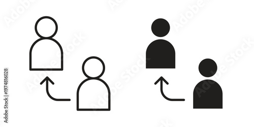 Referral icon for graphic and web design. EPS10