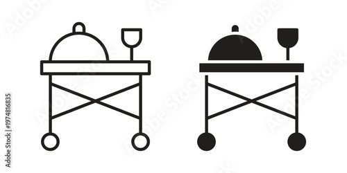 Room service icon for graphic and web design. EPS10