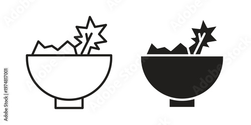 Salad icon for graphic and web design. EPS10