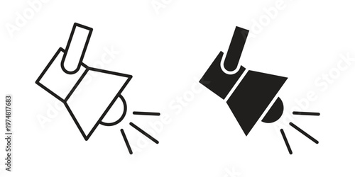 Searchlight icon for graphic and web design. EPS10