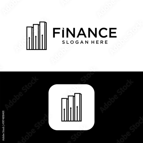 Modern Minimalist Business Building Growth Logo