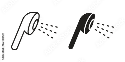 Shower head icon for graphic and web design. EPS10