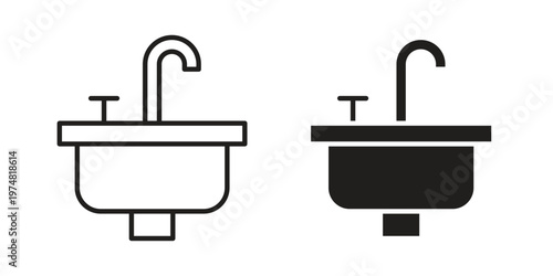Sink icon for graphic and web design. EPS10