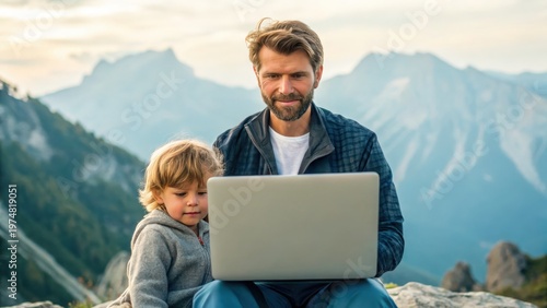 A smiling young couple sits together at home using a laptop, representing happiness and modern technology for people of all ages