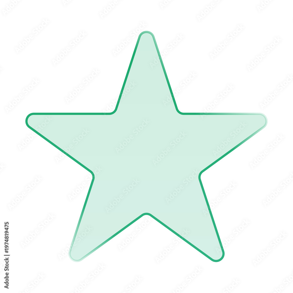Fototapeta premium Glassmorphism UI Element. Abstract soft pastel gradient star background with rounded border for mobile stories and app UI design