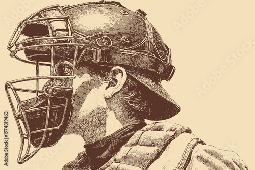 Baseball player illustration, vector format. This vector illustration can be used in any size you like for advertising, logos, and other work.