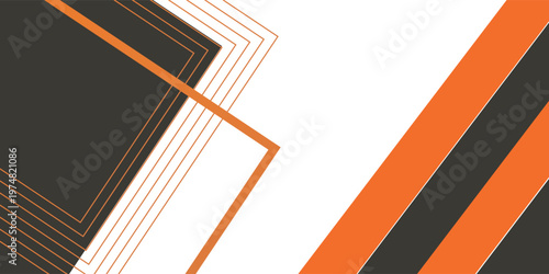 Modern vector abstract background for wallpaper, Orange and light White colors black combination. business brochure cover, list, page, book, card, banner, sheet, album, art template design. Vector