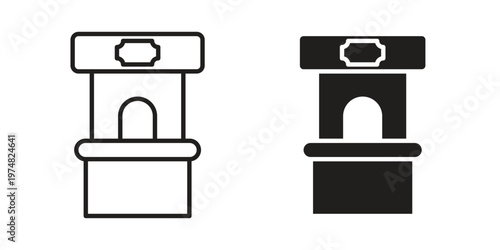 Ticket office icon for graphic and web design. EPS10