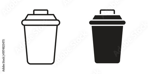 Trash compactor icon for graphic and web design. EPS10