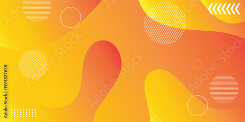Elegant vibrant gradient swirls in orange and yellow hues background, smooth refined curves with soft lighting, creative background