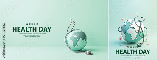 Elegant World health day backgorund, Realistic World health day for social media template	