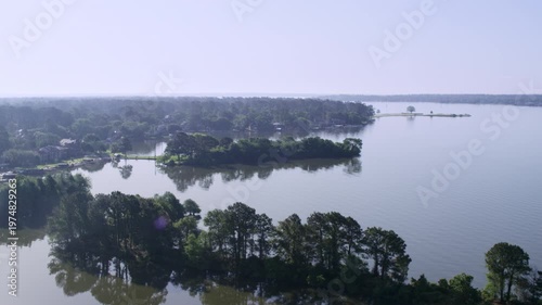 Wallpaper Mural Panoramic shot of a beautiful lake on a day with clear blue skies. Torontodigital.ca