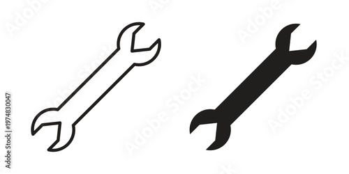 Wrench icon for graphic and web design. EPS10