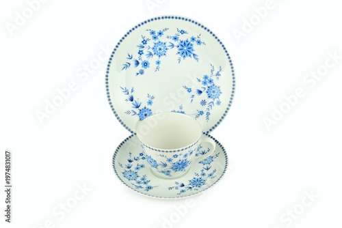 Classic English Bone China Tea Cup and Saucer Set
