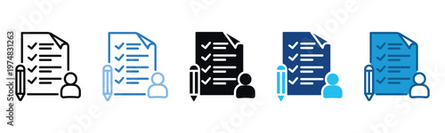 Tasks Icon Set Multiple Style Of