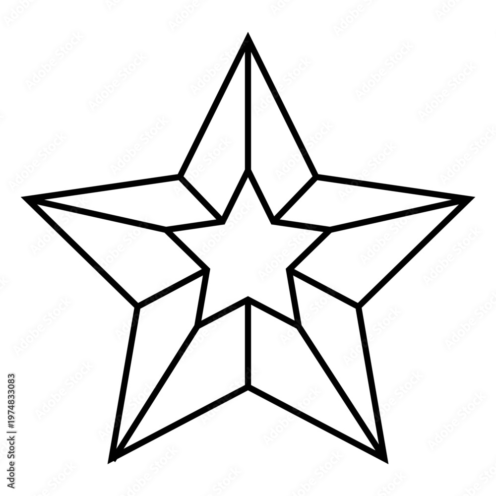 Fototapeta premium 3d star nautical