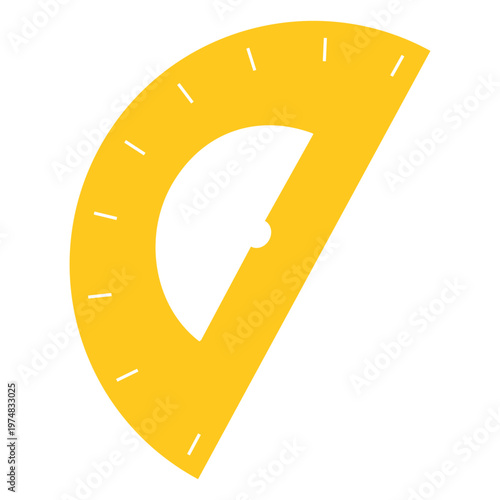 Yellow protractor icon