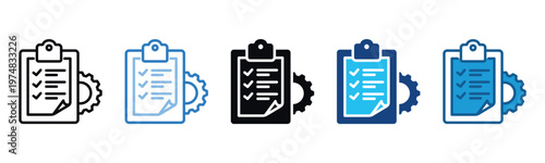 Planning Icon Set Multiple Style Of