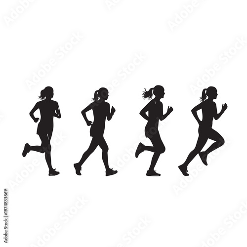 Running Woman Silhouette Vector Black White Illustration
Female Athlete Running Silhouette Isolated Vector
Sportswoman Runner Silhouette Black and White Clipart