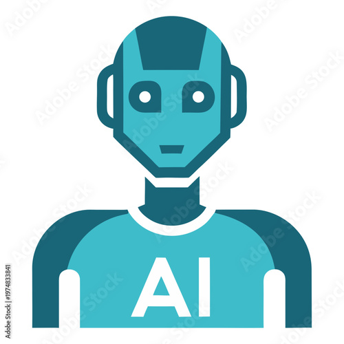 ai icon with man symbol 