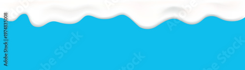 Yogurt, cream, glaze, liquid or paint wave realistic 3d texture.