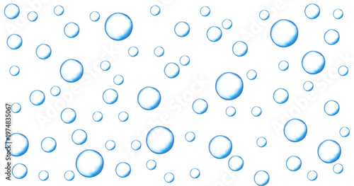 Blue water bubbles background.
