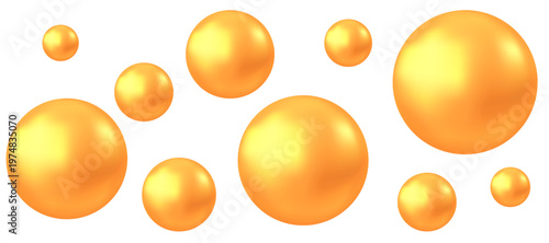 Oil gold metallic bubble.