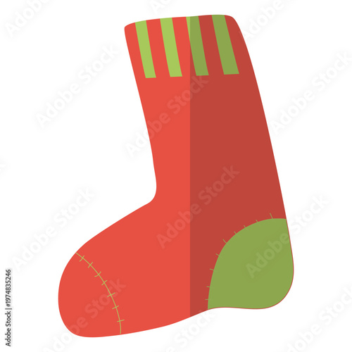 Christmas stocking flat icon 3