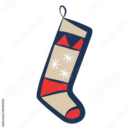 Christmas stocking illustration icon